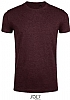Camiseta Ajustada Imperial Jaspeada Sols - Color Oxblood Jaspeado